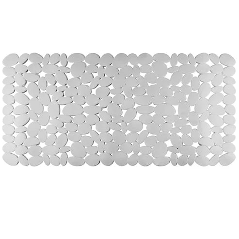 Tappeto doccia e vasca Sassolini antiscivolo bianco con ventose 35 × 70 cm