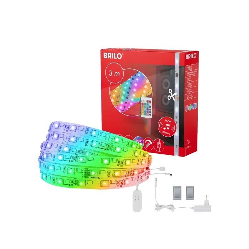 Bande led musicale RGB 3 mètres 12w 90 leds