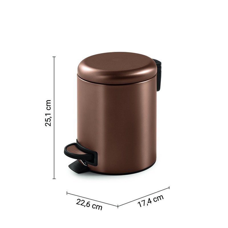 Portarifiuti bagno 3 lt Potty oro rosa 25,1 x 17,4 x 22,6 cm