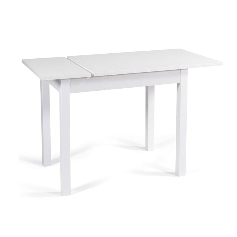 Table à manger extensible Frêne Blanc bois mélaminé 60x90/120 cm