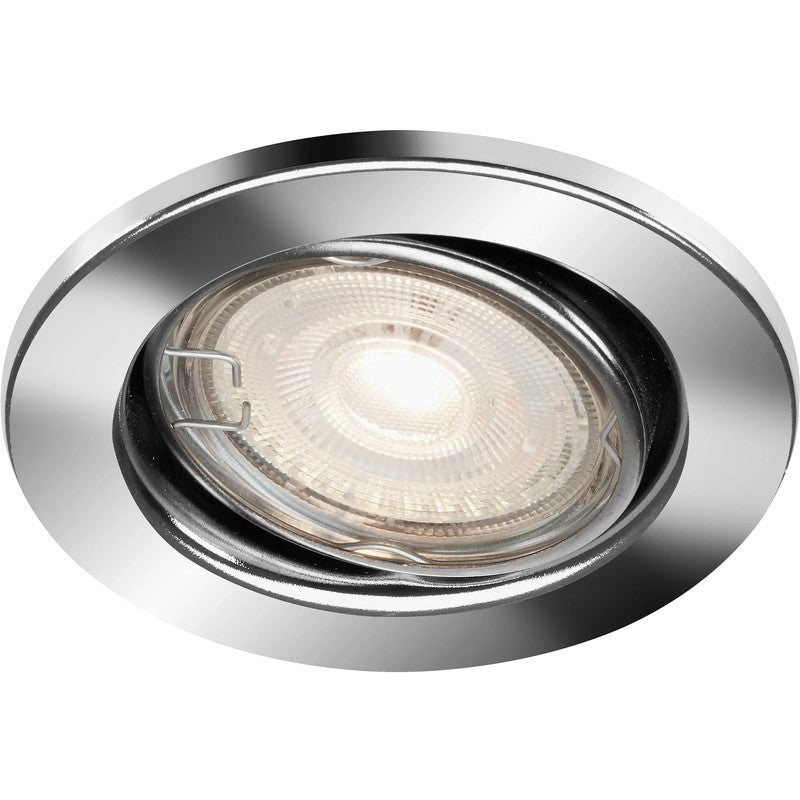 Spot encastrable orientable GU10 Ø 8,6 cm chromé