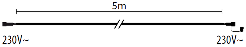 Rallonge 2x1,5mm² 5m pour usage extérieur