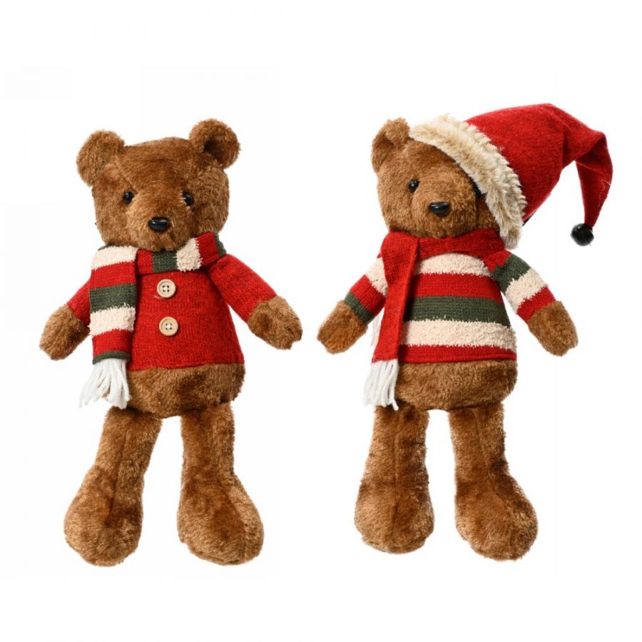 Ours en peluche marron 16xcm en polyester