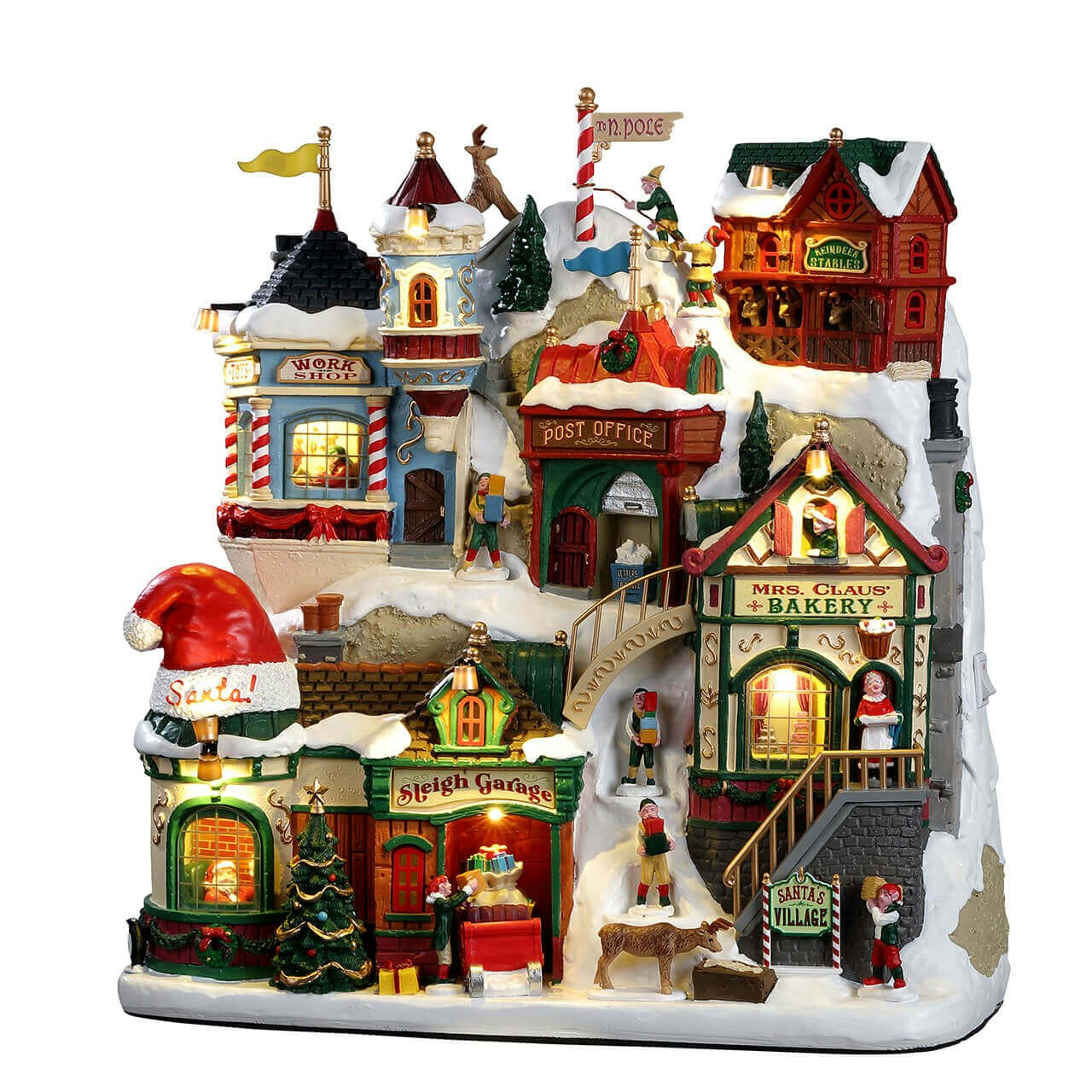 Village du Père Noël 26x26x9,5 cm