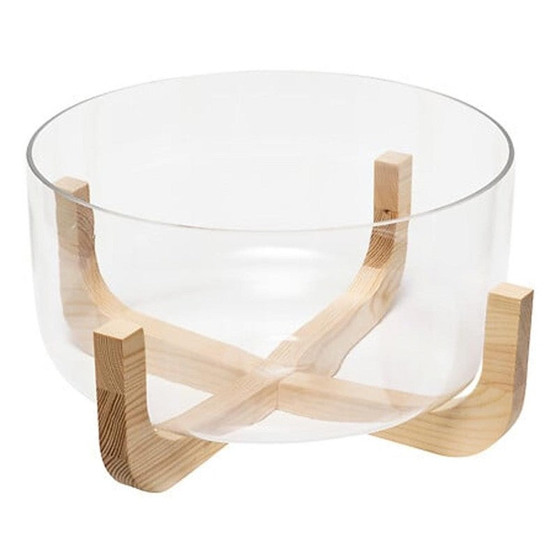 Saladier Arha avec support en bois Ø 24 cm