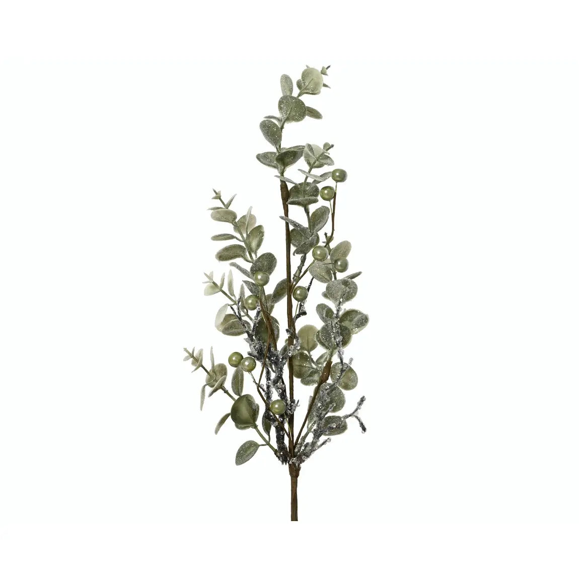 Ramo natalizio con bacche effetto brina 20 × 5 × H55 cm