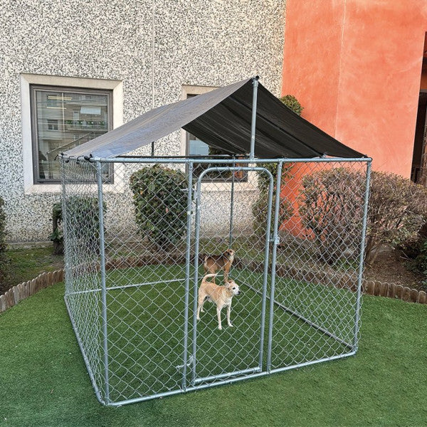 Cage pour chien en acier galvanisé 2 x 2 x H 2 m
