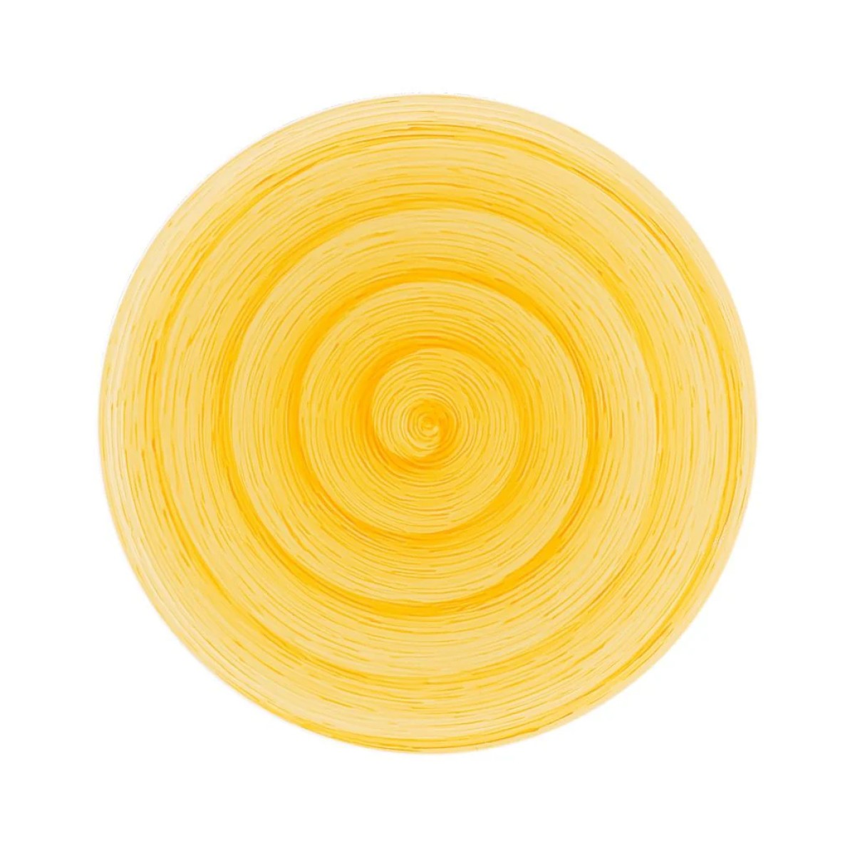 Assiette plate Yellow Memento Table en céramique peinte à la main Ø 27,5 cm