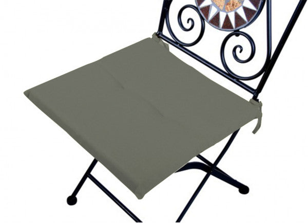 Coussin de chaise gris antitache 40x40 cm
