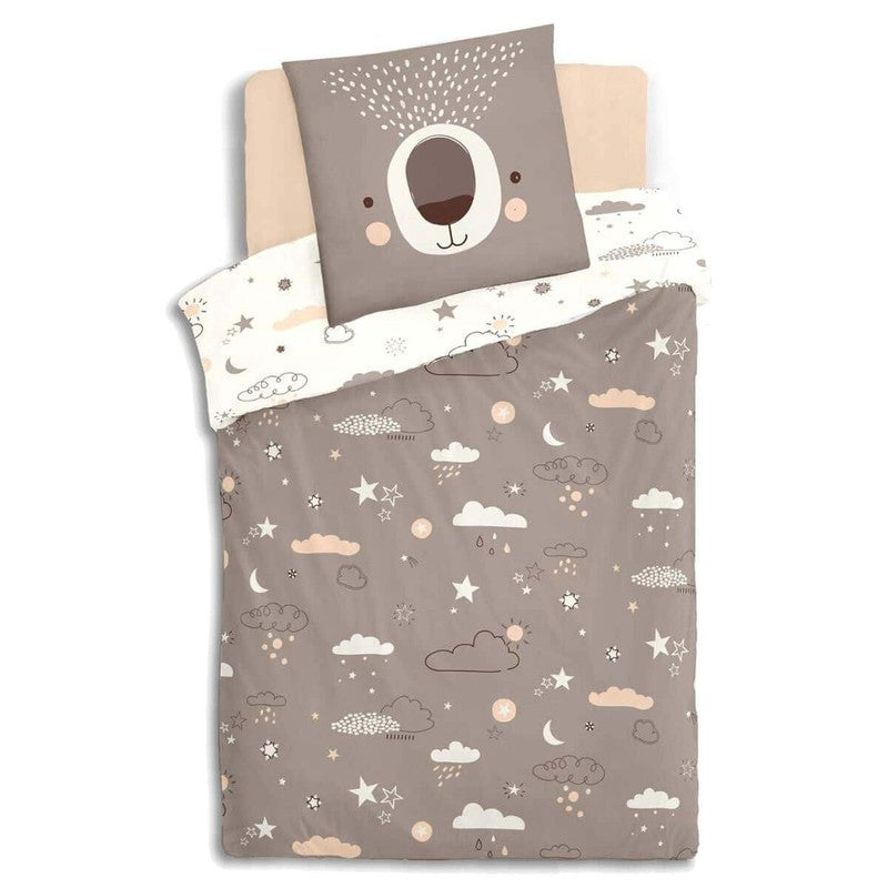 Parure de lit imprimé ours doux 140x200 cm