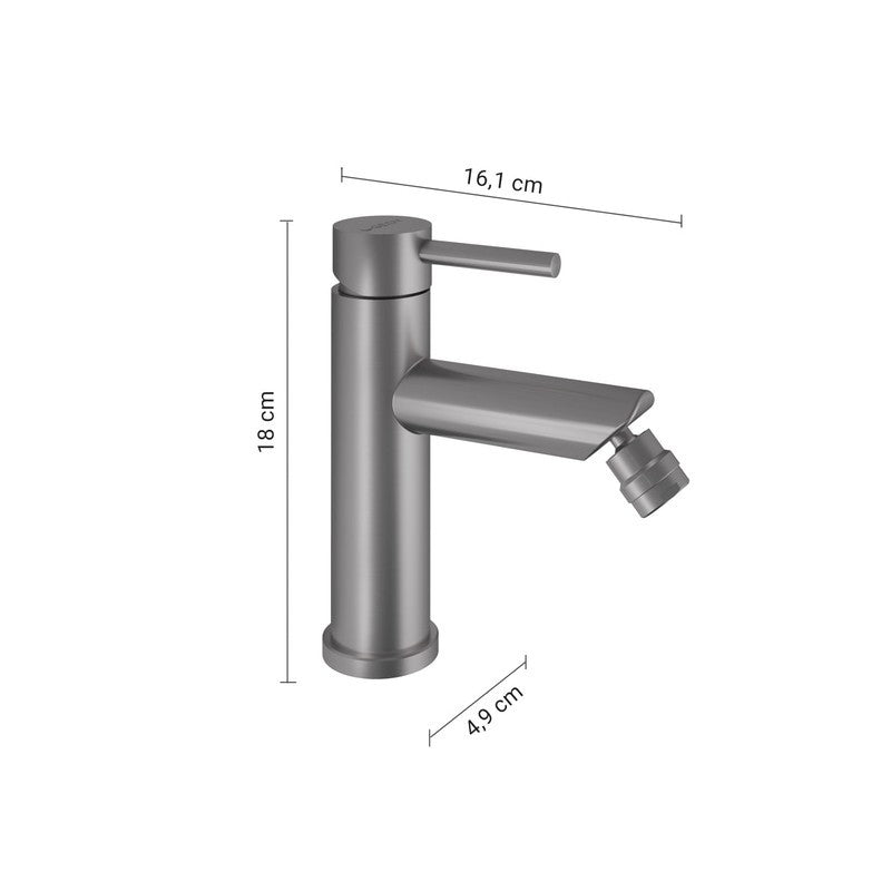 Miscelatore bidet Garda gun metal 18 x 4,9 x 16,1 cm
