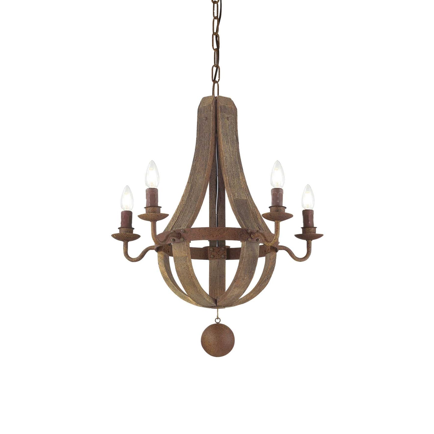 Suspension en bois D 520 x H min 860 - max 2170 mm