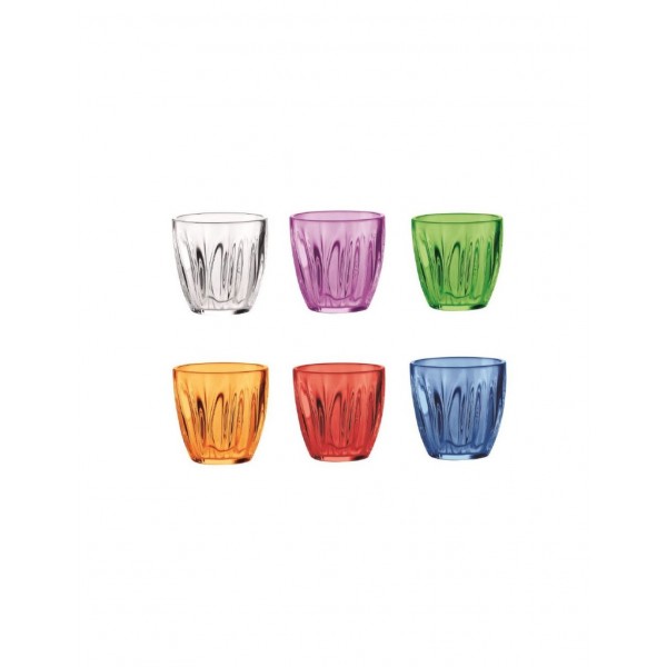 Set di 6 bicchieri multicolore