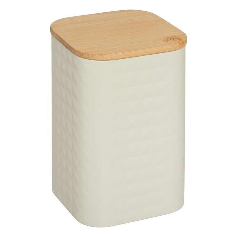 Boîte carrée Sensia taille L assortie en métal et bambou