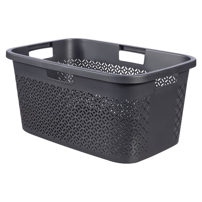 Curver Terrazzo panier à linge noir 47l cm 38,7x29x59,3 h