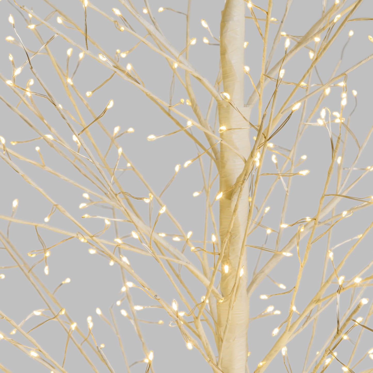 Arbre branches blanches 110x200 cm avec LED
