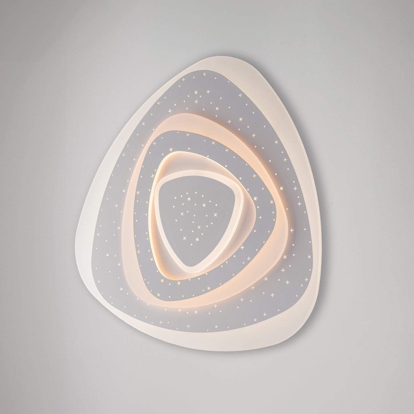 Plafoniera LED in metallo bianco/acrilico, 2 temp. col., H.5 Ø52 - M1