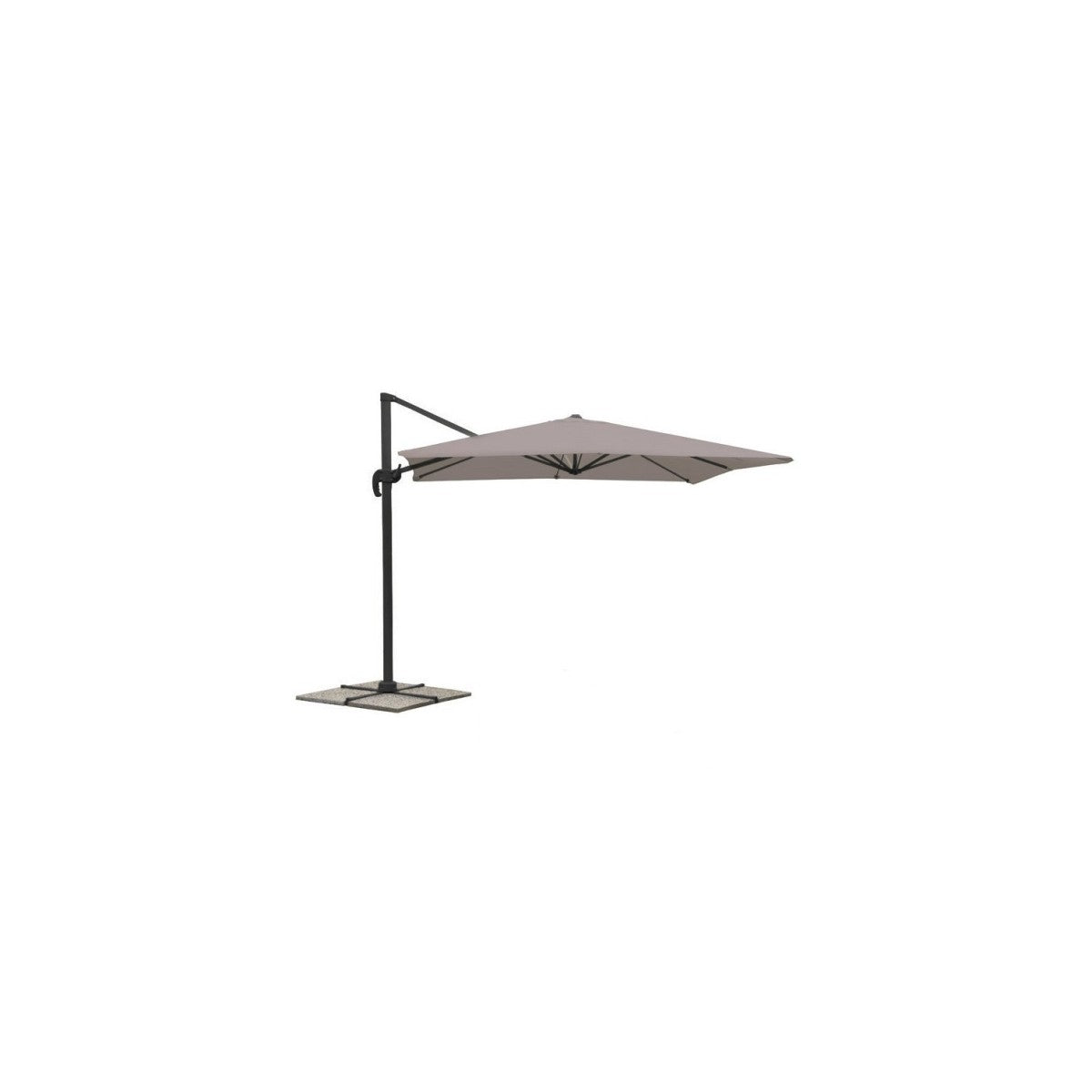 Parasol Senso 3x4m gris tourterelle