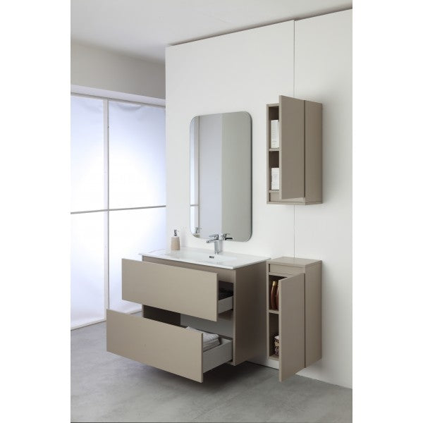 Composizione Bagno due cassetti Tortora Linea Pastello 90x47x h60 cm