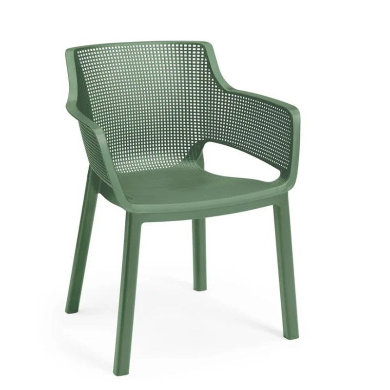 Chaise de jardin Elisa verte 57,7X62,5X79h cm