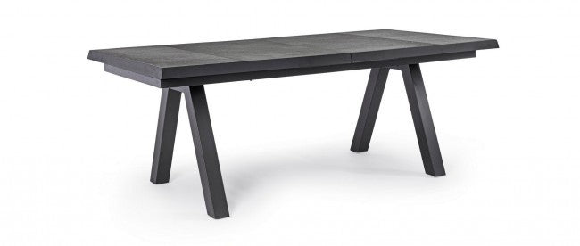 Table de jardin extensible Konnor anthracite 205-265x103x78h cm