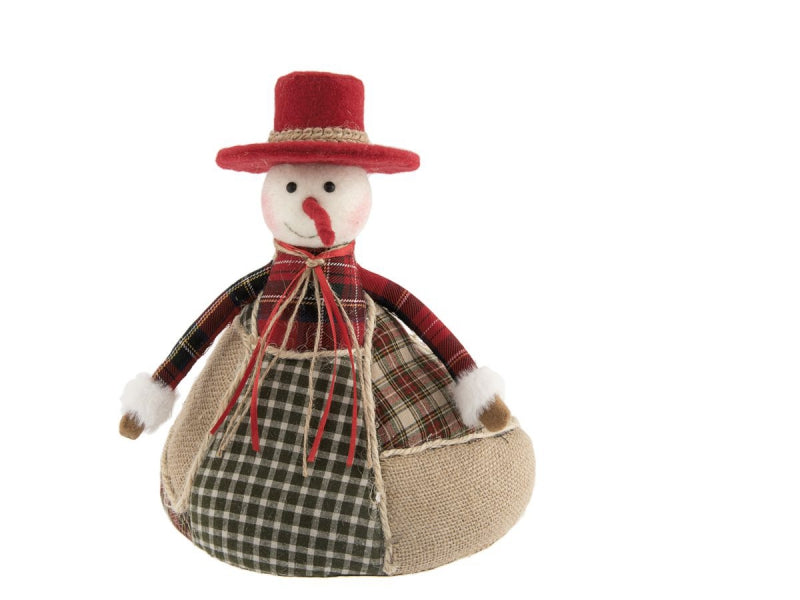 Bonhomme de neige patchwork 27 cm