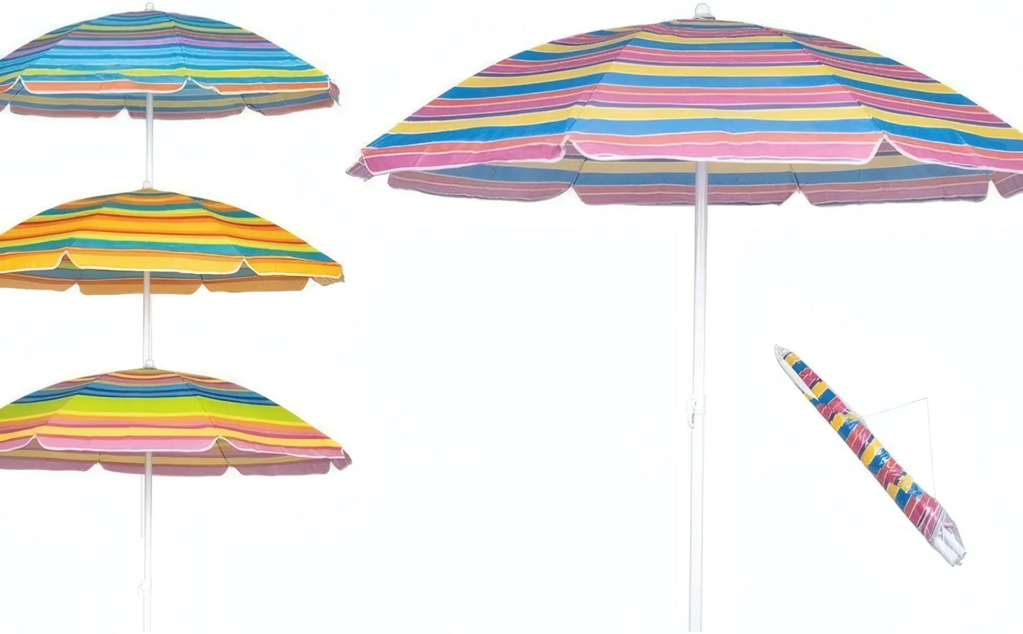 Ombrellone da spiaggia Ø180 cm in colori assortiti
