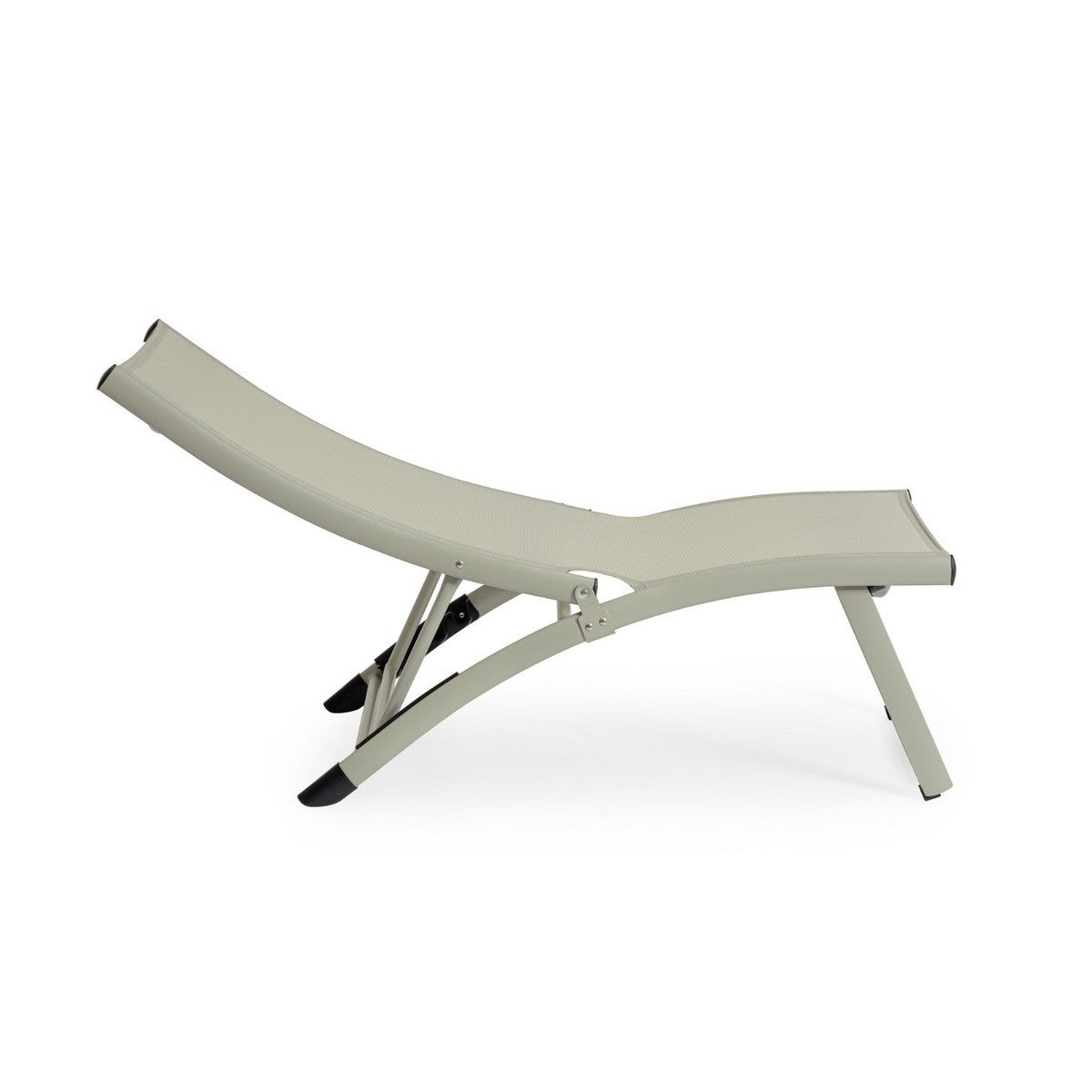 Chaise longue inclinable Bizzotto Taylor Breeze en aluminium et textilène 53 x 166,5 x 90 cm