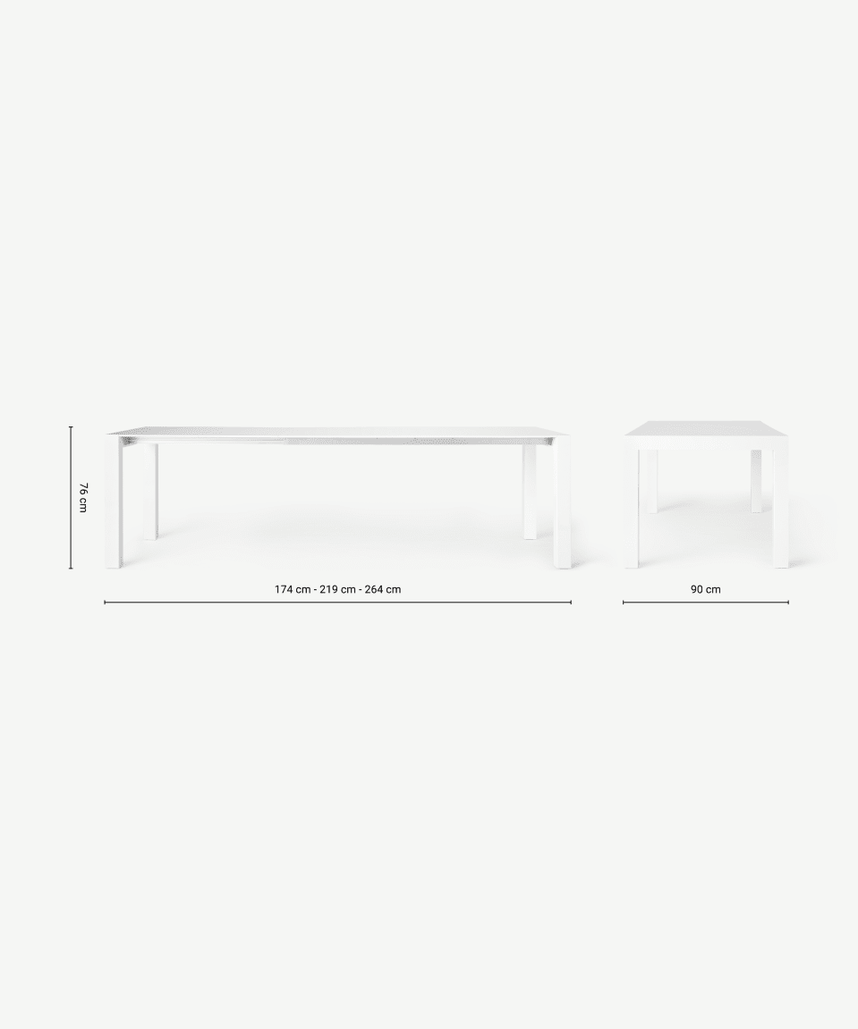 Tavolo Allungabile Bianco Elegante 170-2690