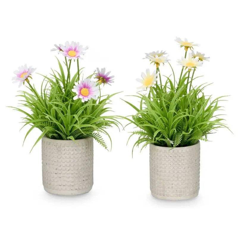 Vase en ciment pour fleurs 16 x 16 x 22 h couleurs assorties