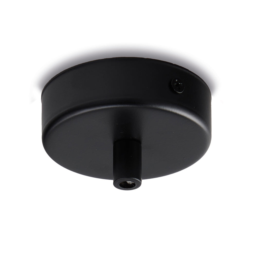 Rosace multicâbles en fer noir diamètre 8 avec 1 trou H.3 - Ø8