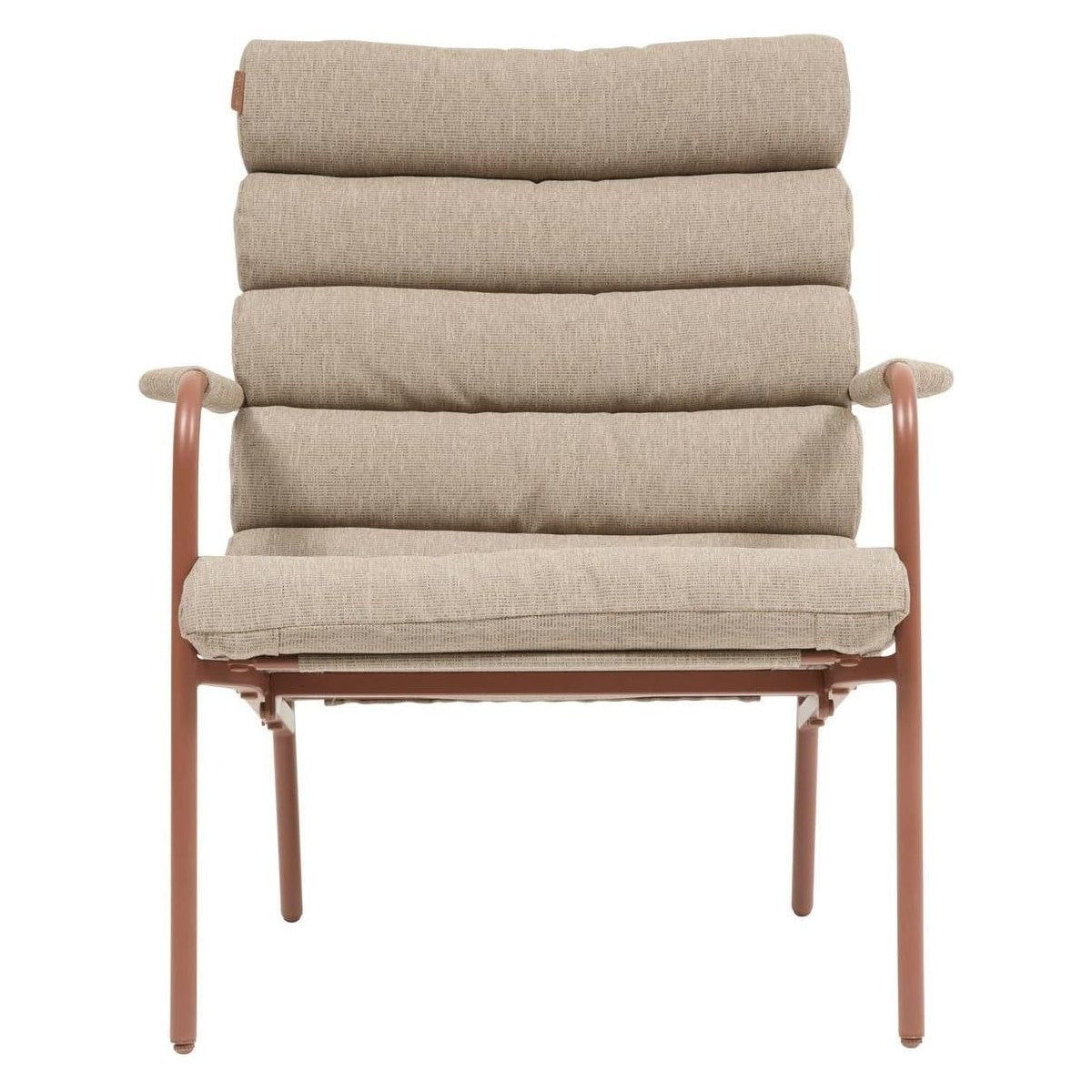 Fauteuil de relaxation de jardin Solani café/acajou avec repose-pieds