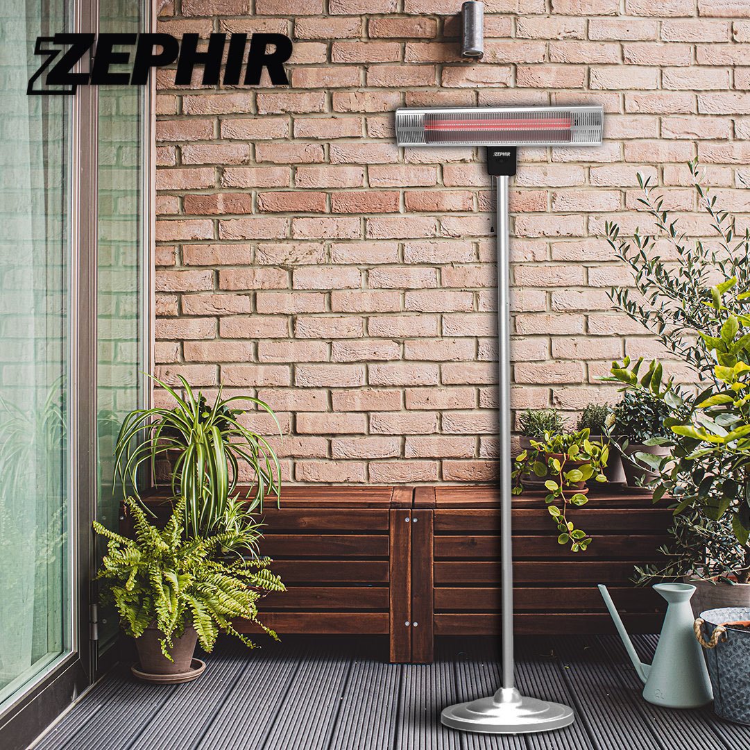Chauffage extérieur infrarouge 2000w 200x68,5 cm