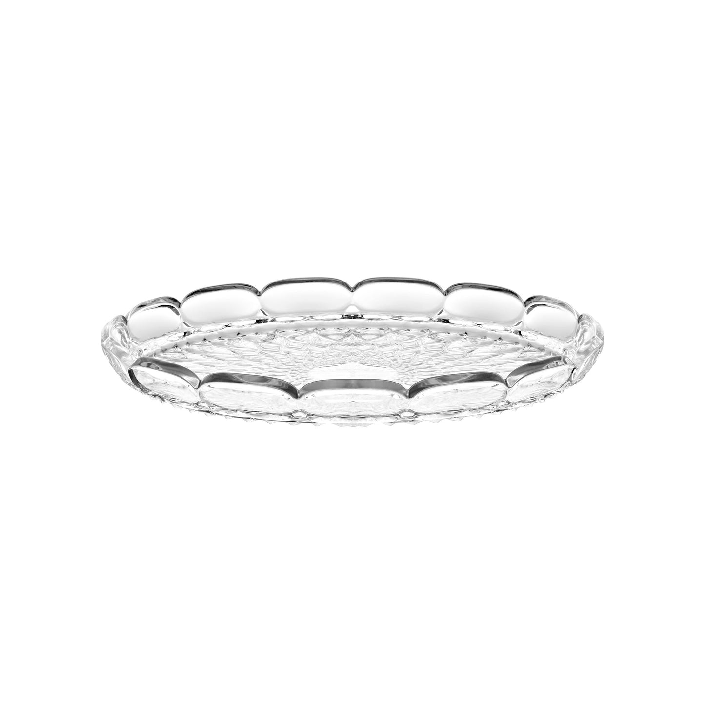 Grand plateau rond Ø36x4,4 cm transparent