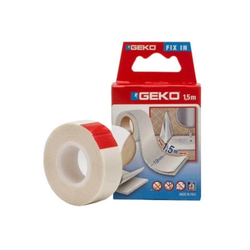 Ruban mousse blanc double face 19mm x 5m