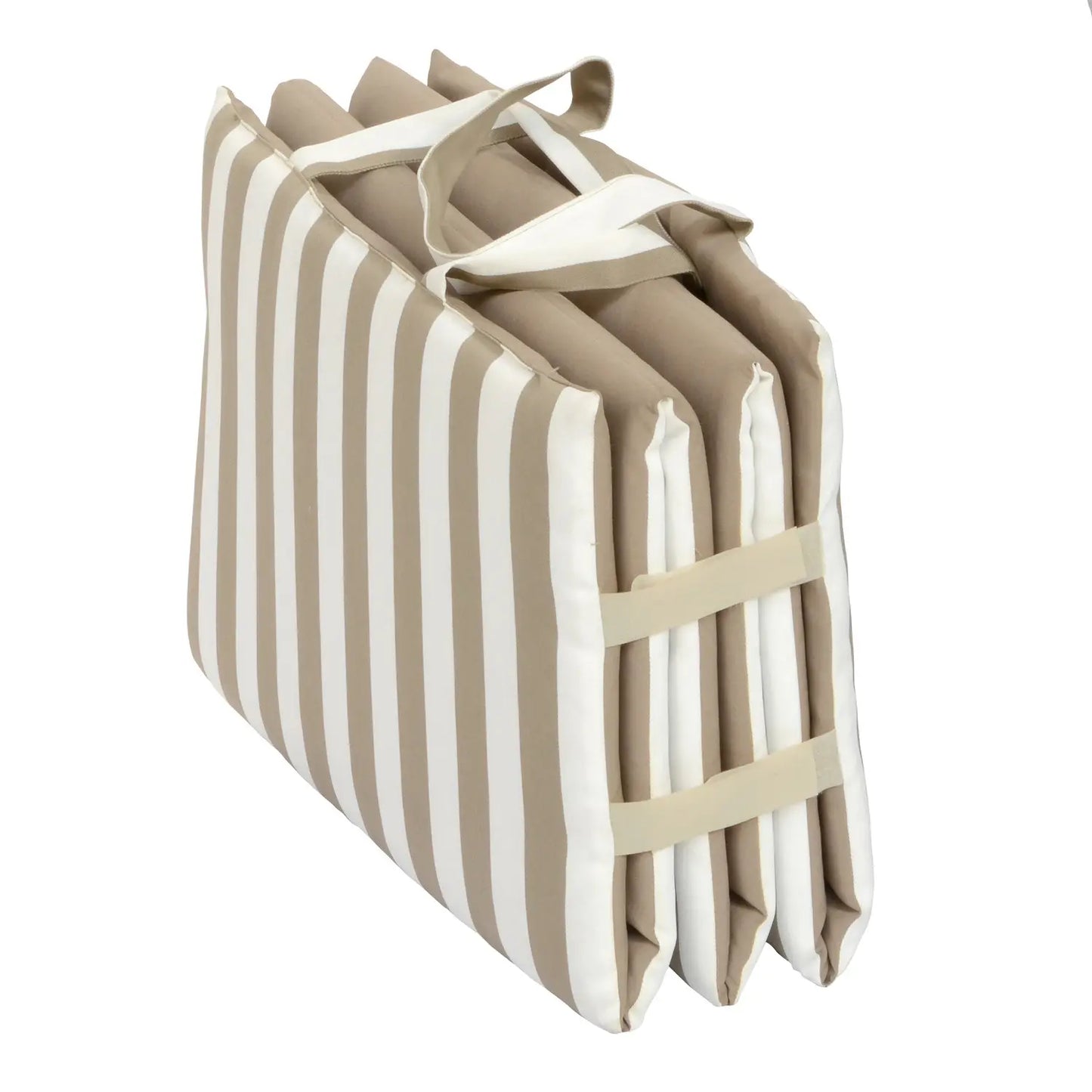 Matelas pliant Dune 180x50 cm beige/blanc