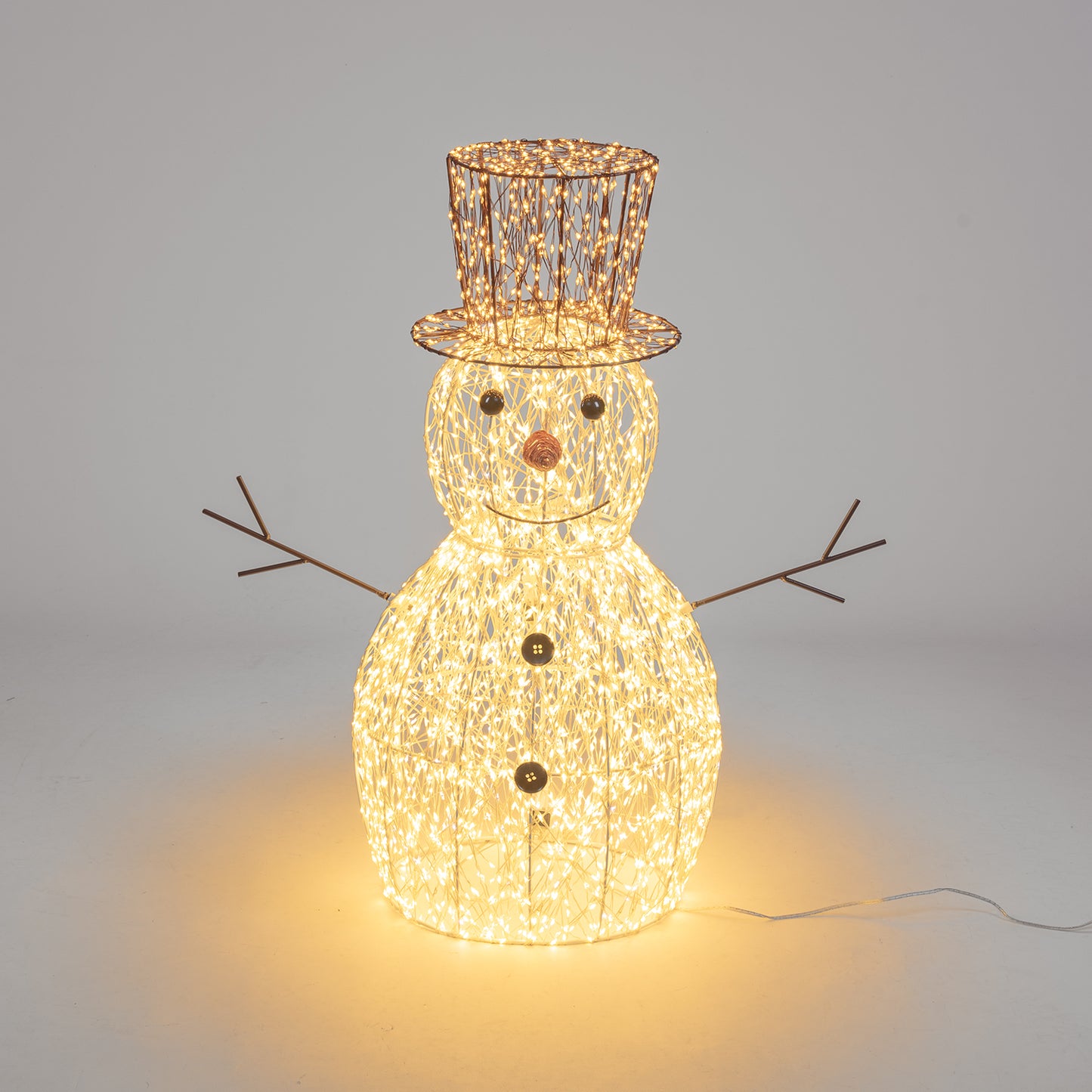 Bonhomme de neige 3D H70cm avec MicroLED