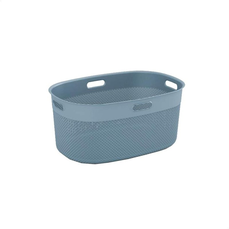 Panier à linge en fil gris Kis 45l cm 37x20x71 h