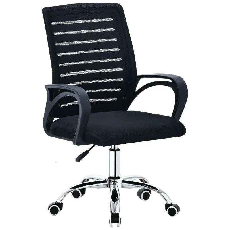 Poltrona ufficio Chester nera cm 57×56×92-101