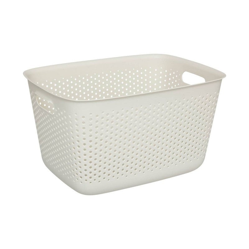 Poubelle plastique polyvalente Tila crème 17 L