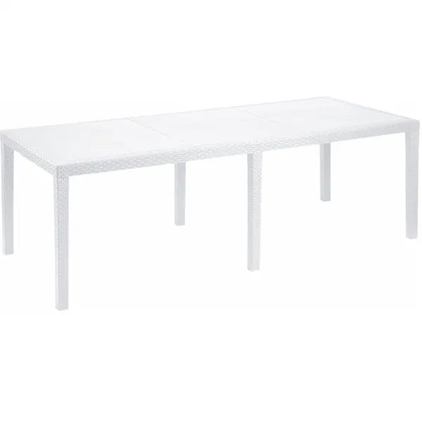 Table extensible Queen blanche 200x90x72h cm