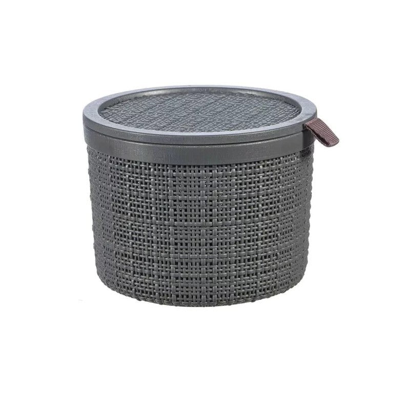 Curver Panier en jute avec couvercle gris 2l cm 17x17x13 h