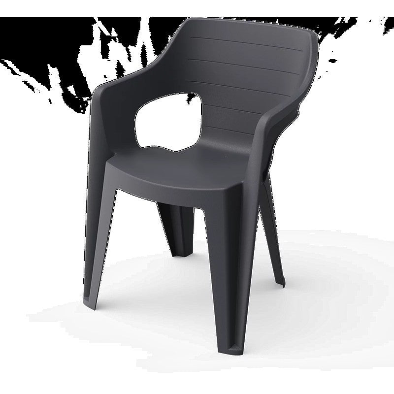 Keter Bilbao fauteuil de jardin empilable gris 57x57x79 h