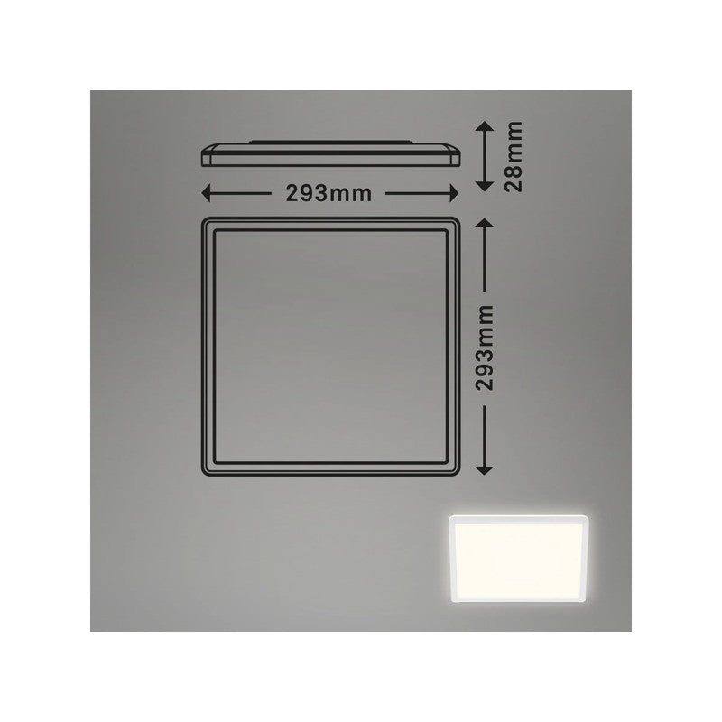 Plafonnier LED Slim 30x30 cm 18w 2400lm blanc