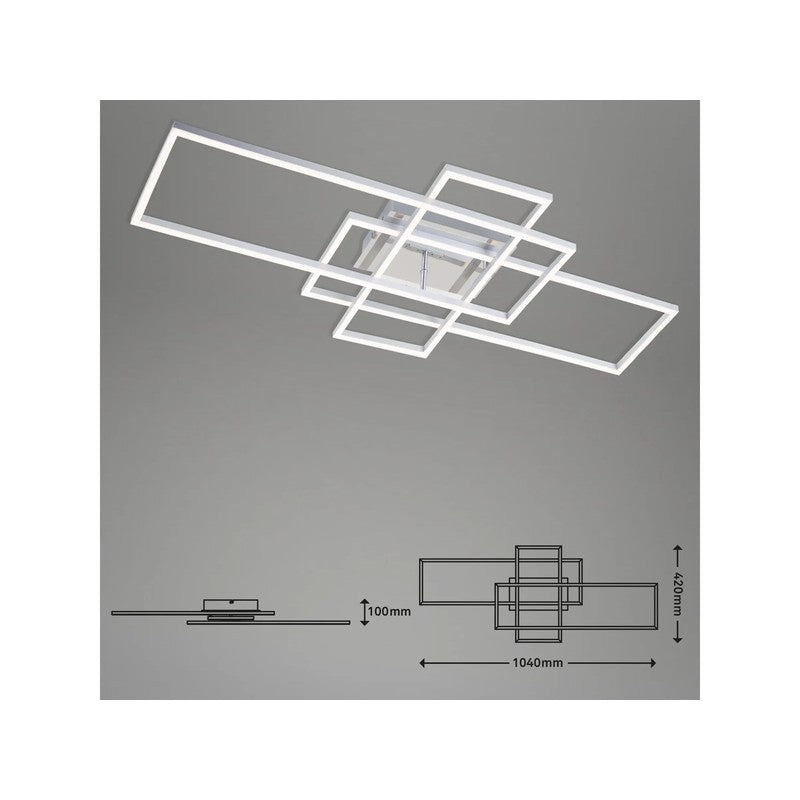 Briloner applique plafonnier cct led 104 cm 2x19w 2500lm chrome