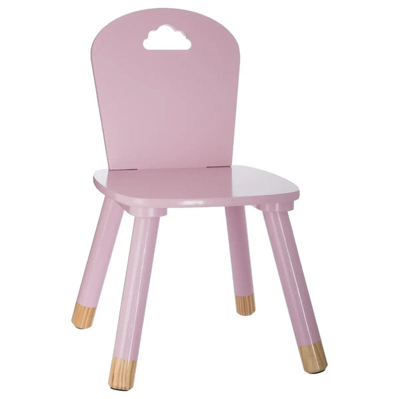 Chaise enfant rose 28x50x28h cm