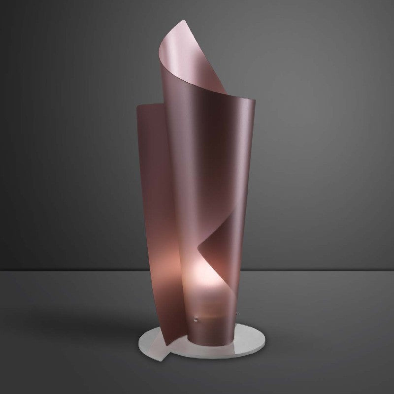 Lampe de table en Polilux VELA Rosa diamètre 19 x h50 cm