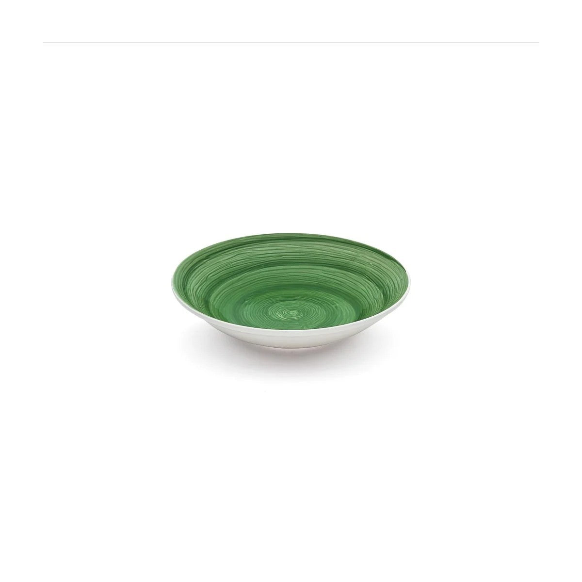 Assiette creuse de table souvenir émeraude en céramique peinte à la main Ø 23,5 cm