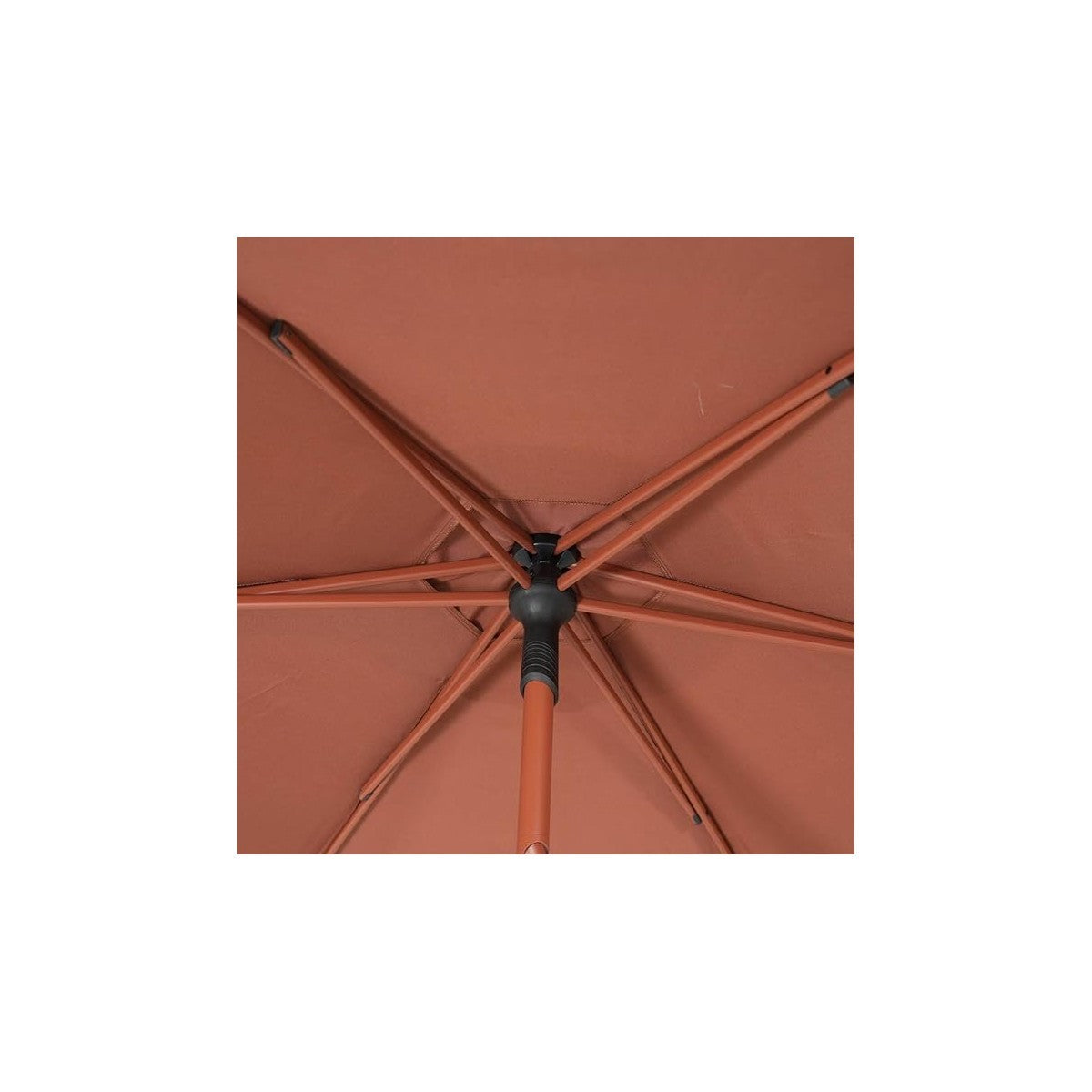 Parasol rond Soya 2,7 m en polyester acajou