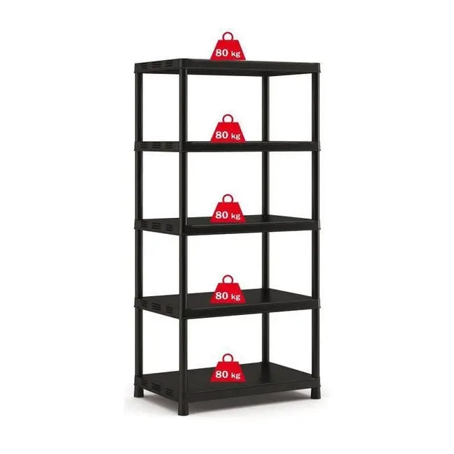 Etagère Kis XL 5 étagères noir 90x60x187 h